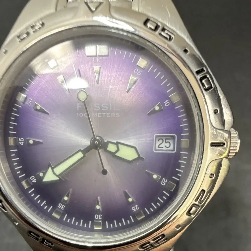 Men’s Fossil PR-5187 New Battery Purple Sunburst 40mm Case 7.5-7.75” Band (E8)